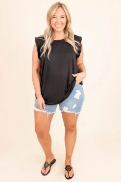 This Is My Hour Shorts, Light Denim -Chic Soul Store ThisIsMyHourShorts LightDenim