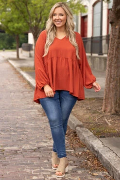 This Is Real, This Is Me Top, Brick -Chic Soul Store ThisIsReal ThisIsMeTop Brick 2