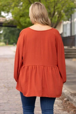 This Is Real, This Is Me Top, Brick -Chic Soul Store ThisIsReal ThisIsMeTop Brick 9857