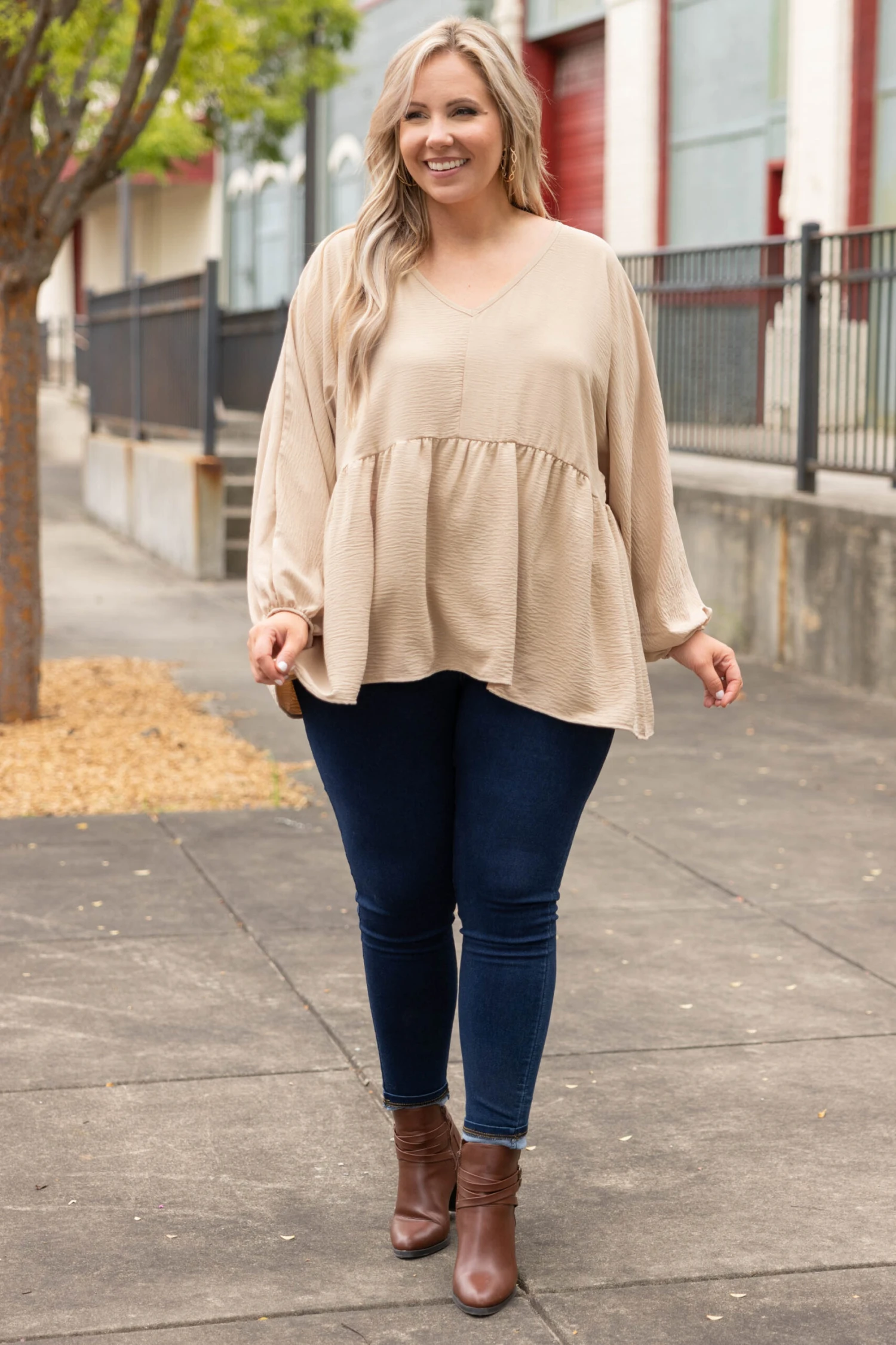 This Is Real, This Is Me Top, Taupe 4 This Is Real, This Is Me Top, Taupe - Image 2