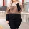 Three's Company Sweater, Taupe 1 Three's Company Sweater, Taupe -Chic Soul Store Three sCompanySweater Taupe 1309