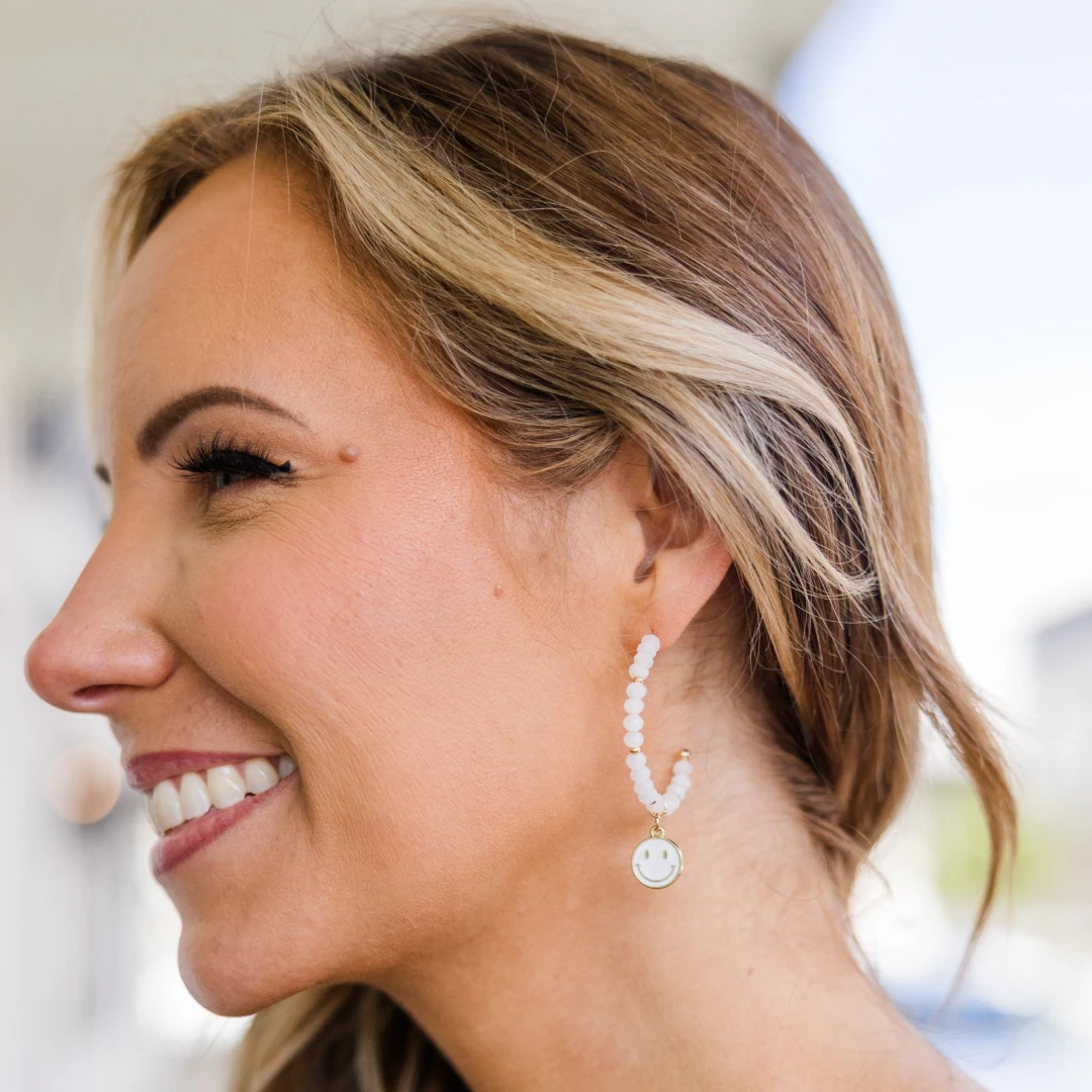 Tickles Me Earrings, White 6 Tickles Me Earrings, White - Image 4