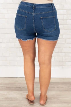 Time In The Sun Shorts, Medium Wash -Chic Soul Store TimeInTheSunShorts MediumWash 9585