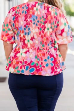 To Be Or Not To Be Top, Pink Multi -Chic Soul Store ToBeOrNotToBeTop PinkMulti