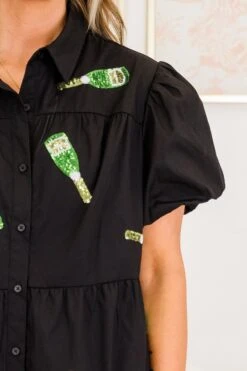 Toast To Glam Dress, Black -Chic Soul Store ToastToGlamDress Black 3