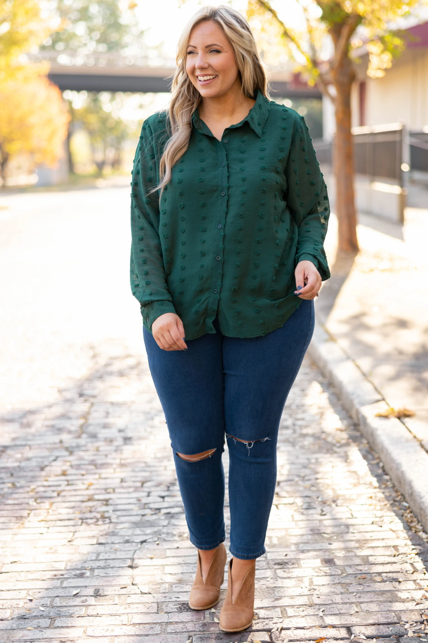 Today Was A Fairytale Top, Hunter Green 4 Today Was A Fairytale Top, Hunter Green - Image 2