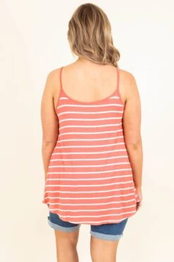 Toes In The Sand Tank, Deep Coral 12 Toes In The Sand Tank, Deep Coral -Chic Soul Store ToesInTheSandTank DeepCoral