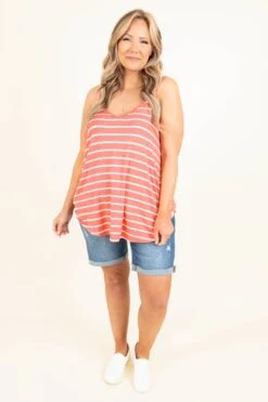 Toes In The Sand Tank, Deep Coral 10 Toes In The Sand Tank, Deep Coral -Chic Soul Store ToesInTheSandTank DeepCoral 5