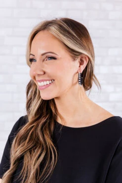 Too Much Gossip Earrings, Black -Chic Soul Store TooMuchGossipEarrings Black 3