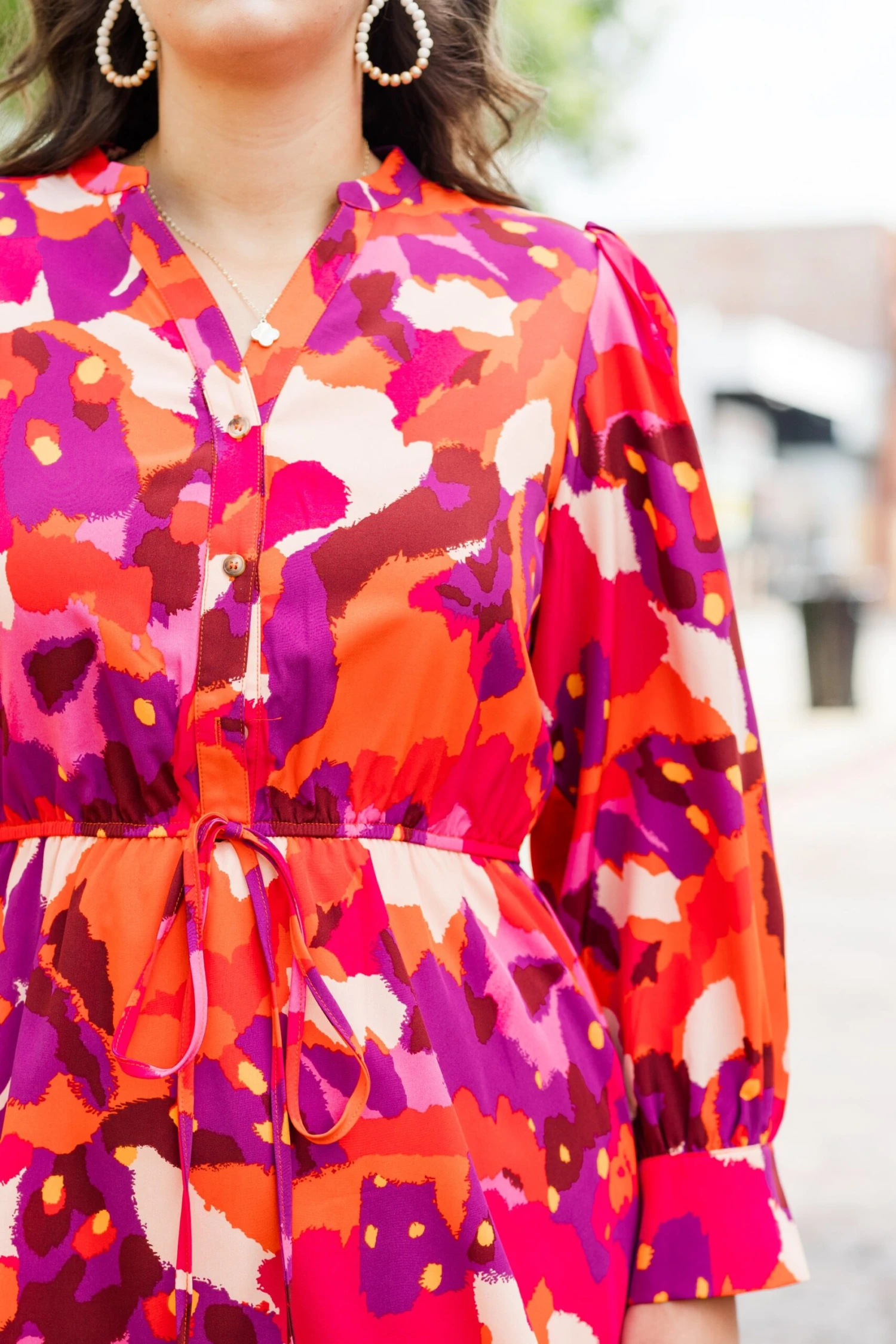 Touch Of Autumn Dress, Pink 7 Touch Of Autumn Dress, Pink - Image 5