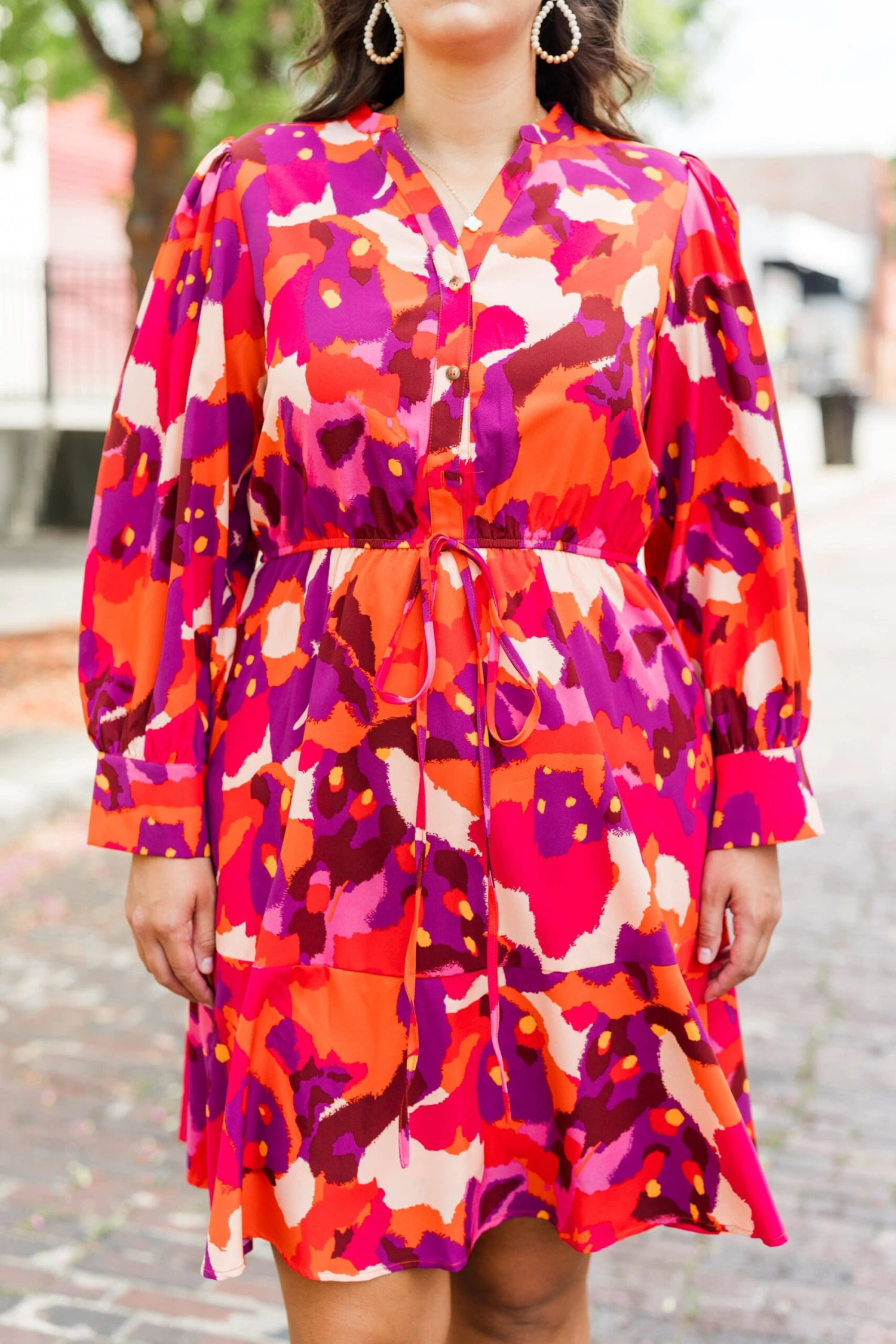 Touch Of Autumn Dress, Pink 8 Touch Of Autumn Dress, Pink - Image 6