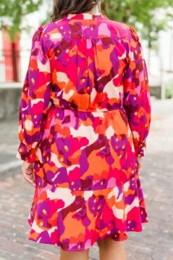 Touch Of Autumn Dress, Pink 15 Touch Of Autumn Dress, Pink -Chic Soul Store TouchOfAutumnDress Pink 2