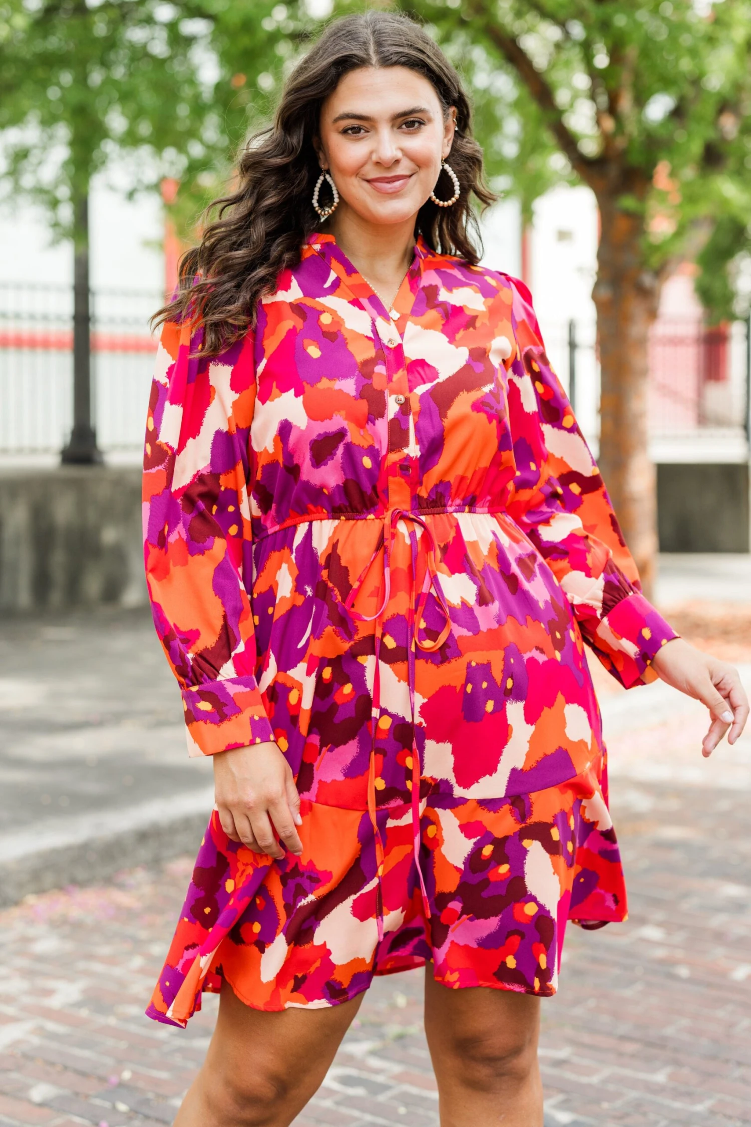 Touch Of Autumn Dress, Pink 4 Touch Of Autumn Dress, Pink - Image 2