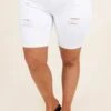 Tough Night Shorts, White 2 Tough Night Shorts, White -Chic Soul Store ToughNightShorts White