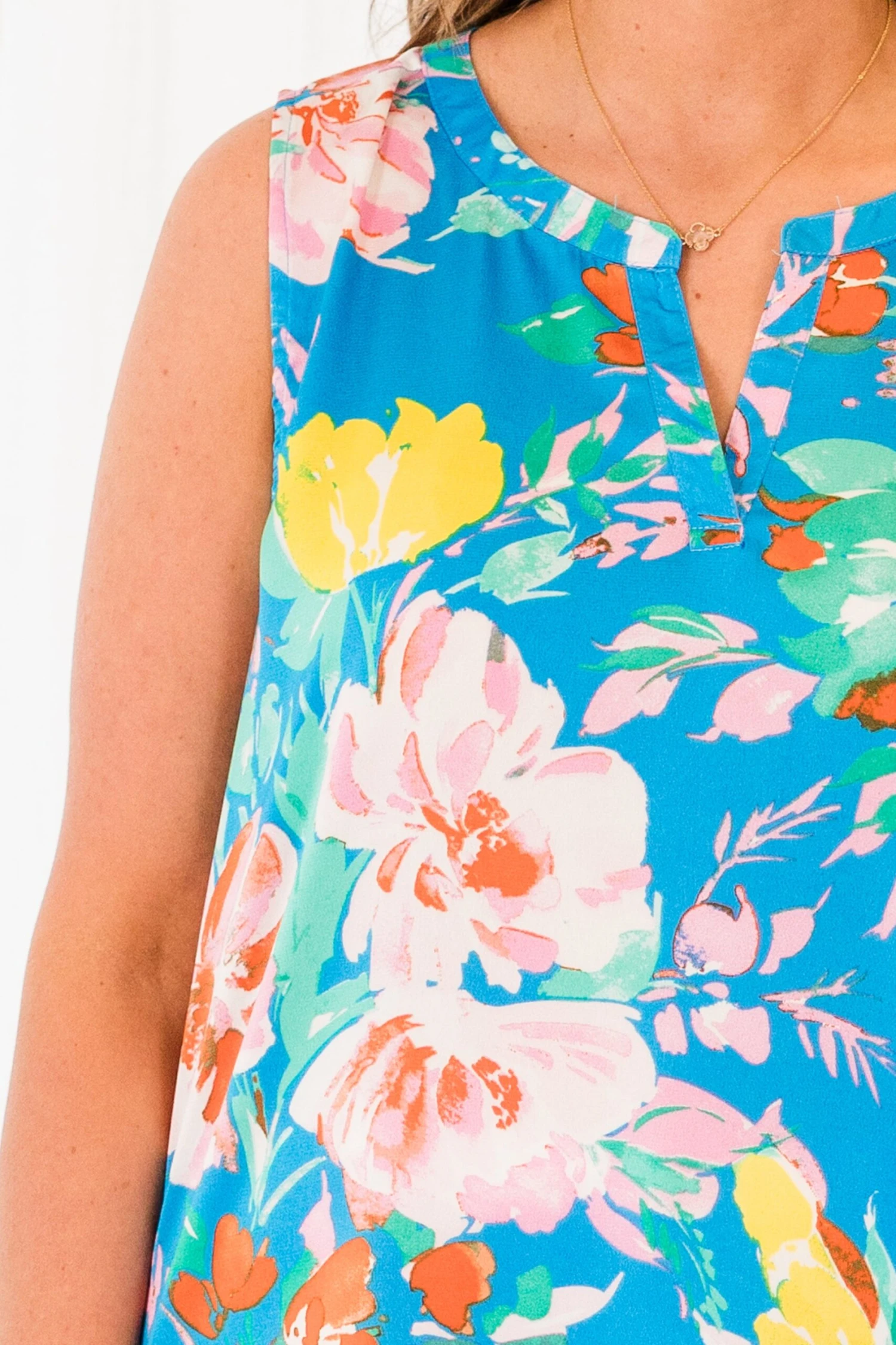 Tropical Dreamin' Tank, Blue 7 Tropical Dreamin' Tank, Blue - Image 5