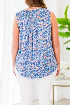 Tropical Dreamin' Tank, Light Blue -Chic Soul Store TropicalDreaminTank LightBlue