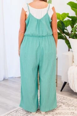 Try And Change My Mind Jumpsuit, Seafoam -Chic Soul Store TryAndChangeMyMindJumpsuit Seafoam