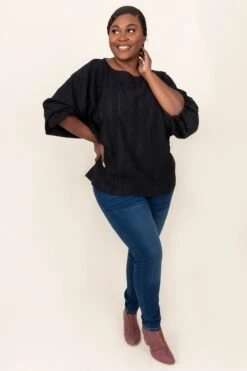 Twin Flame Top, Black -Chic Soul Store TwinFlameTop Black 2