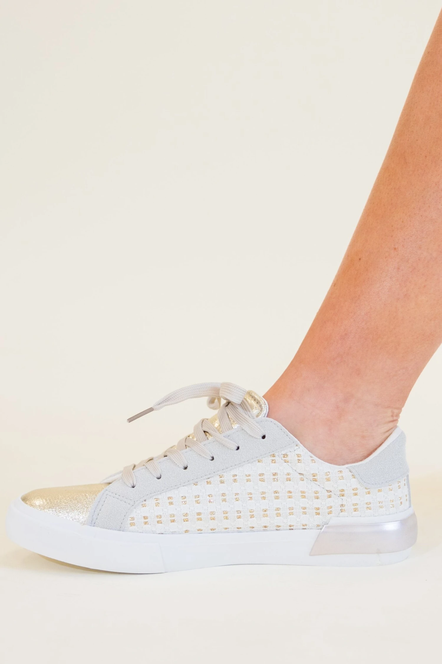 Twinkle Toes Sneakers, Cream Gold 6 Twinkle Toes Sneakers, Cream Gold - Image 4