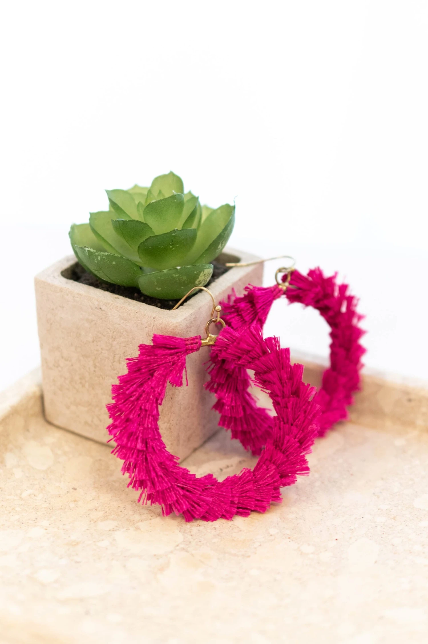 Twirl Around Earrings, Magenta 3 Twirl Around Earrings, Magenta