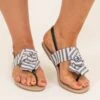 Twist And Tie Sandals, Black -Chic Soul Store TwistAndTieSandals Black