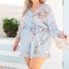 Twisted Memories Romper, Light Blue -Chic Soul Store TwistedMemoriesRomper LightBlue 0376