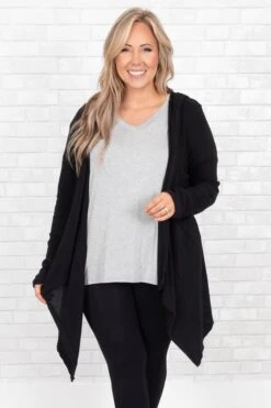Two Sides To The Story Cardigan, Black
