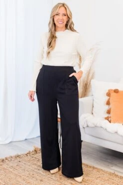 Two Steps Ahead Pants, Black -Chic Soul Store TwoStepsAheadPants Black 4