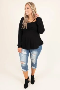 Tybee Breeze Top, Black 10 Tybee Breeze Top, Black -Chic Soul Store TybeeBreezeTop Black 9223