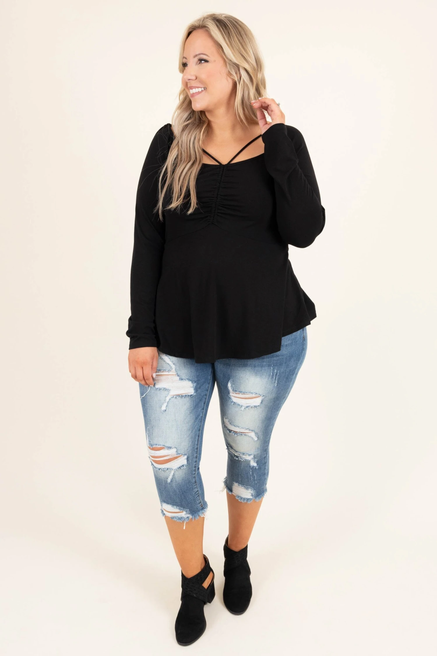 Tybee Breeze Top, Black 5 Tybee Breeze Top, Black - Image 3