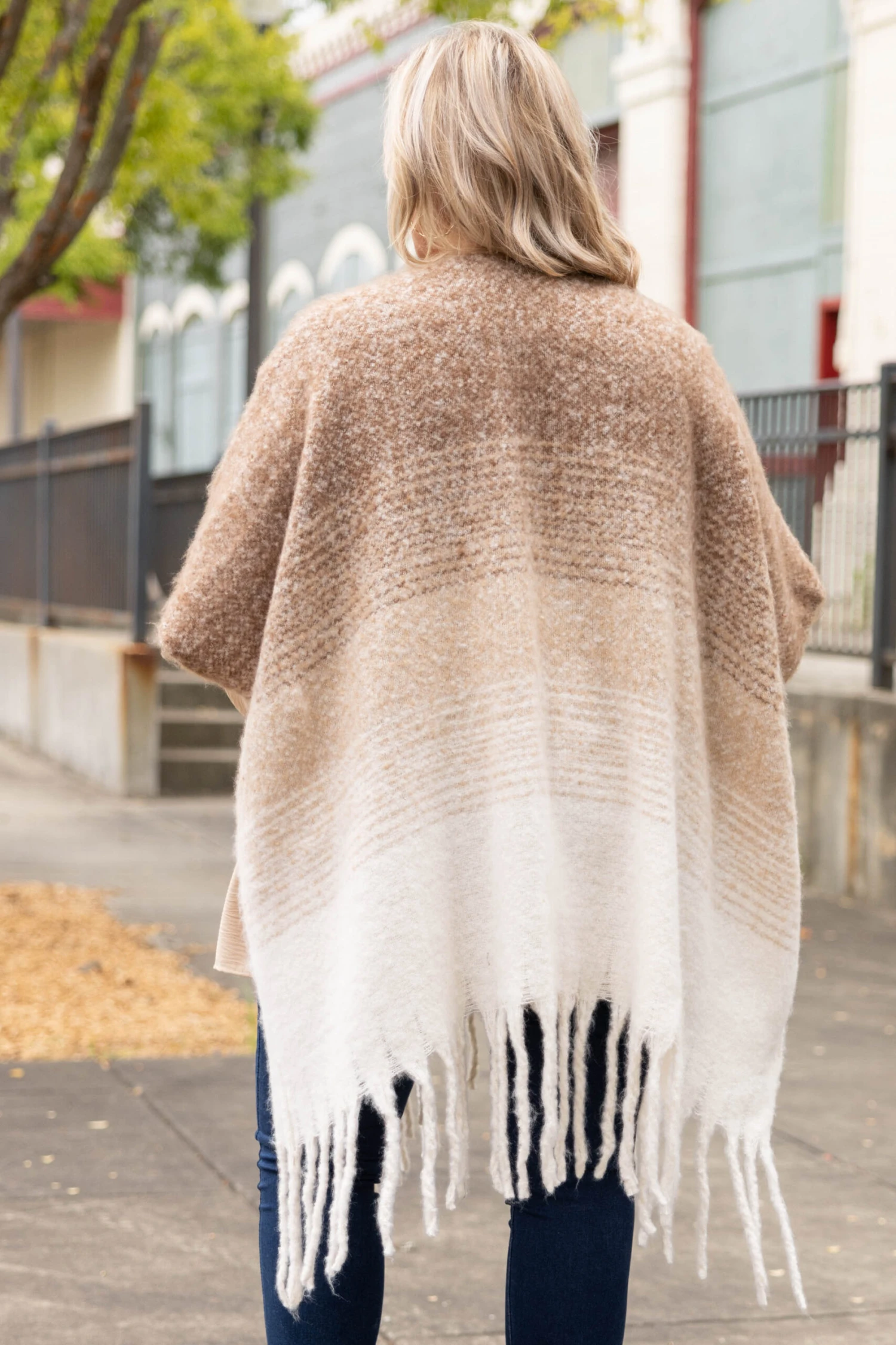 Type Of Elegance Poncho, Mocha 7 Type Of Elegance Poncho, Mocha - Image 5