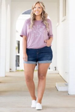 Unchained Melody Shorts, Dark Wash -Chic Soul Store UnchainedMelodyShorts DarkWash 1205