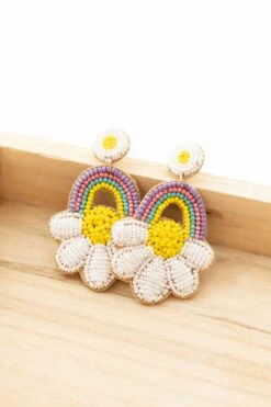 Under The Rainbow Earrings, White