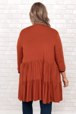 Under The Stars Cardigan, Rust -Chic Soul Store UnderTheStarsCardigan Rust 9907