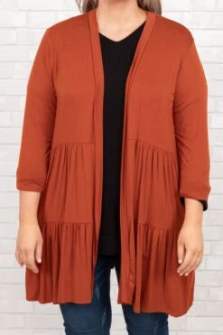 Under The Stars Cardigan, Rust -Chic Soul Store UnderTheStarsCardigan Rust 9908