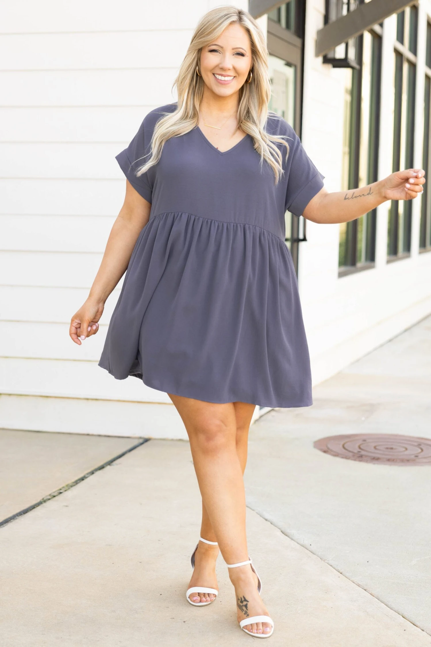 Unexpected Chance Dress, Grey 5 Unexpected Chance Dress, Grey - Image 3