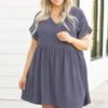 Unexpected Chance Dress, Grey -Chic Soul Store UnexpectedChanceDress Grey 2429