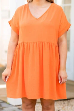 Unexpected Chance Dress, Orange 11 Unexpected Chance Dress, Orange -Chic Soul Store UnexpectedChanceDress Orange 9805