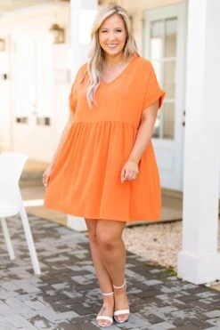 Unexpected Chance Dress, Orange 10 Unexpected Chance Dress, Orange -Chic Soul Store UnexpectedChanceDress Orange 9806