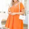 Unexpected Chance Dress, Orange