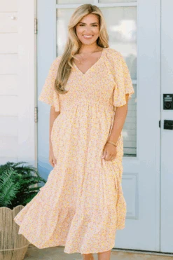 Headed To The Market Dress, Pink