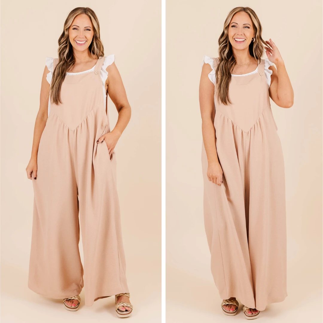 Only Clear Skies Jumpsuit, Taupe 8 Only Clear Skies Jumpsuit, Taupe - Image 6