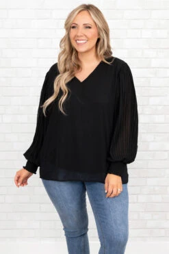 Unwritten Moments Blouse, Black