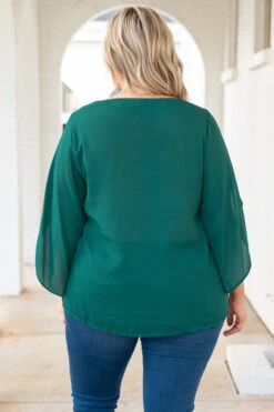 Unwritten Top, Jewel Green -Chic Soul Store UnwrittenTop JewelGreen