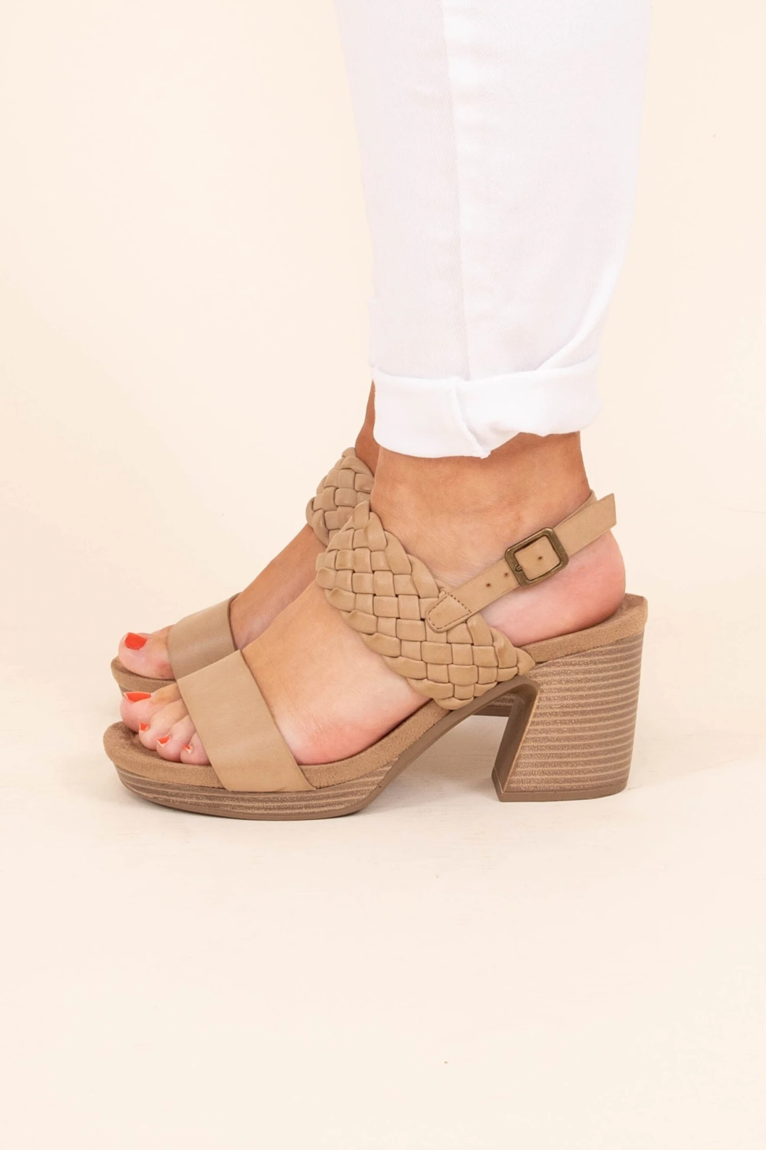Uptown Gal Heels, Taupe 6 Uptown Gal Heels, Taupe - Image 4
