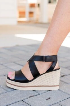 VIP Situation Wedges, Black -Chic Soul Store VIPSituationWedges Black 4