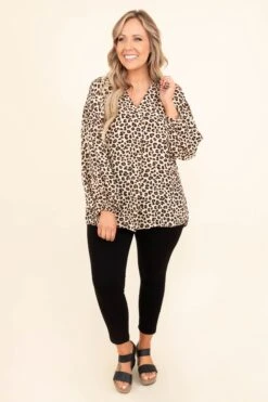 Valet Please Top, Taupe -Chic Soul Store ValetPleaseTop Taupe 8850