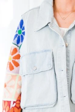 Violets Are Blue Shacket, Light Denim -Chic Soul Store VioletsAreBlueShacket LightDenim 3