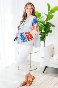 Violets Are Blue Shacket, Light Denim -Chic Soul Store VioletsAreBlueShacket LightDenim 4