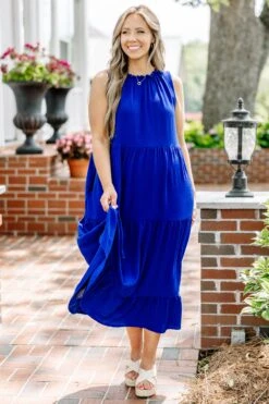 Weekend Wardrobe Maxi Dress, Royal -Chic Soul Store WWMaxi Royal 4